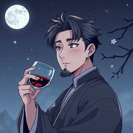 动漫素材用户 月下独酌